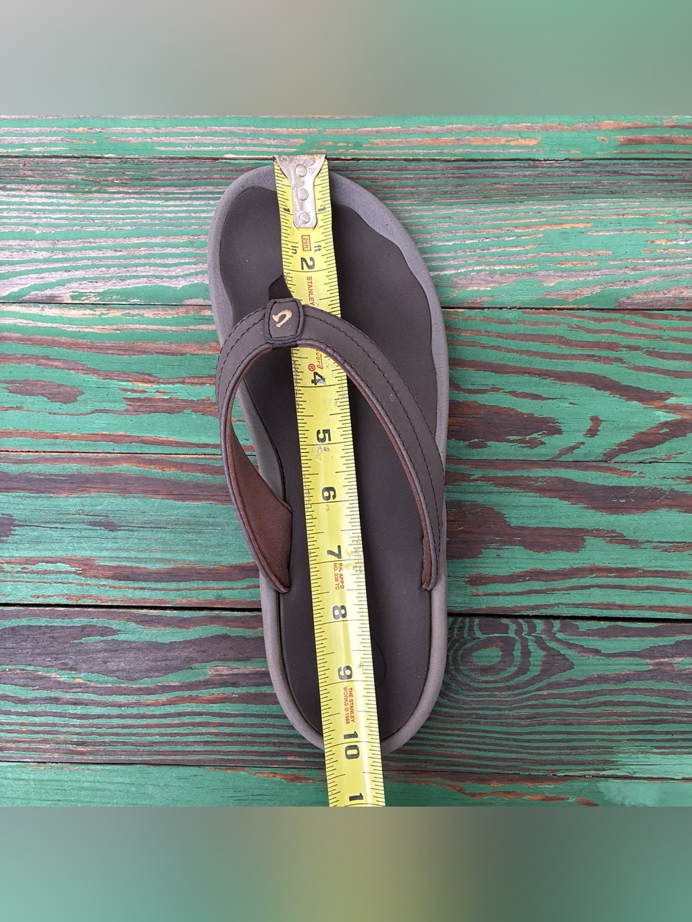 OluKai OHANA Womens Sz 8 Slip On Thong Sandals Brown Flip Flop Beach Summer - Picture 4 of 16